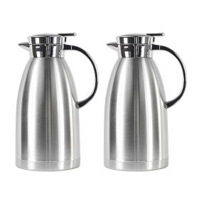 SOGA 2X 2.3L Stainless Steel Insulated Vacuum Flask Water Coffee Jug Thermal