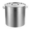 100QT Stainless Steel Stockpot Cooking Kitchen Sauce Pot with Basket Lid Handle