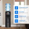 2 in 1 Water Cooler Dispenser for 3-5 Gallon Bottle with Scoop, Ice Maker, Child Safety Lock, Black