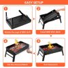 Portable BBQ Grill Foldable Charcoal Grill Lightweight Smoker Grill for Camping Picnics Garden Grilling