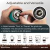 Manual Coffee Grinder Aqua Sky Color Stainless Steel Conical Burr Coffee Grinder Manual with Adjustable Setting Double Bearing Hand Espresso Grinder P