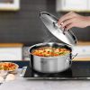 SOGA Stock Pot 32L Top Grade Thick Stainless Steel Stockpot 18/10