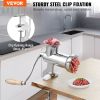 VEVOR Manual Meat Grinder, All Parts Stainless Steel, Hand Operated Meat Grinding Machine with Tabletop Clamp, 2 Grinding Plates & Sausage Stuffer