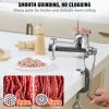 VEVOR Manual Meat Grinder, All Parts Stainless Steel, Hand Operated Meat Grinding Machine with Tabletop Clamp, 2 Grinding Plates & Sausage Stuffer