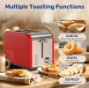 W1134P237563 White multi-earth oven 2 piece toaster 1.5-inch ultra wide slot 6 Browning settings and 3 features (thaw / reheat / cancel) SUS304