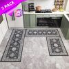 Kitchen Rug Sets 3 Piece with Runner Non Slip Kitchen Rugs and Mats Washable Kitchen Mats for Floor Thick Kitchen Floor Mat Carpet Runner Rugs for Hal