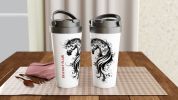 Travel Mug Distinct Flair Stainless Steel Design by HadiArts