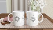 Coffee Mugs Microwave Safe Sunburst Ceramic Mugs by HadiArts