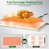 Silicone Food Warming Mat With 9 Temperature Levels 6Hrs Timer Child Lock Auto Shut Off Roll-Up Electric Warming Tray For Party Buffet Gathering Daily